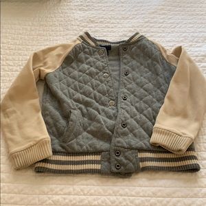 Gap girls varsity quilted snap jacket size 8